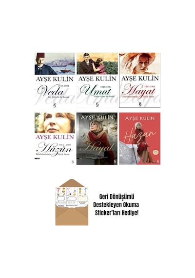 Veda - Umut - Hayat - Hüzün - Hayal - Hazan / 6 Kitap Set + Okuma Sticker'ları