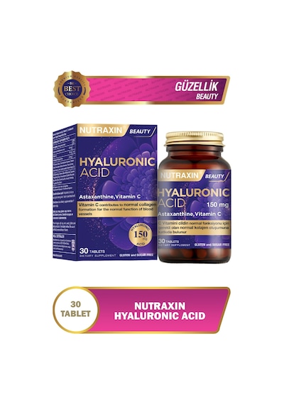 Hyalüronik Asit - Hyaluronic Acid- Astaksantin-vitamin C 30 Adet Tablet