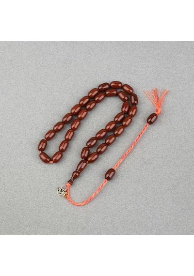 Omari Sıkma Kehribar Kapsül Kesim Oturtma İmameli Sistemli 7x12mm Tesbih 32401453