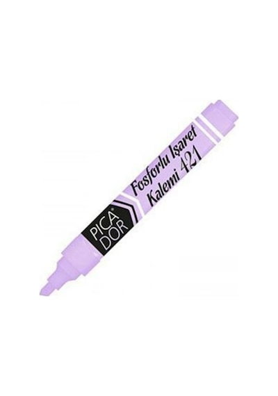 Picador Fosforlu Kalem Pastel Mor 421 Çok Renkli