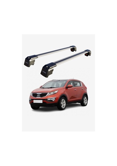 Kıa Sportage 2010-2015 Trx2 Thunder Carrier Kilitli Ara Atkı Taşıyıcı Tavan Barı Gri
