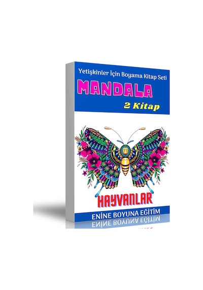 Yetişkinler İçin Hayvanları Boyama Kitap Seti (2 Kiatp)