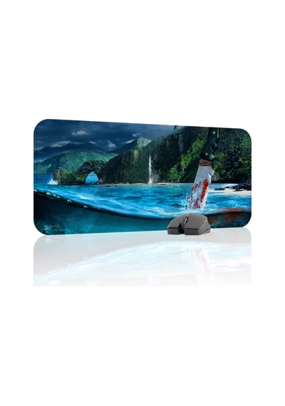 Far Cry Kaymaz Dikişli Kauçuk Oyuncu Mousepad V5 - 70x30 Xl Gaming Mouse Pad Fare Altlığı