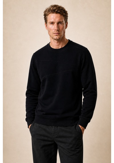 Redline Lines Regular Fit Kışlık Sweatshirt Siyah