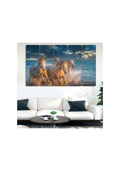 Deniz, Atlar - 5 Parçalı Tablo Görsel - 702503326 Görsel