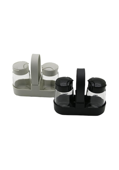 Qlux C-00381 Drop Tuzluk Ve Baharatlık Set 2 Adet Standlı Pls.kapak Taşıma Kulplu Kürdanlıklı Stand - 15'li Paket Diğer