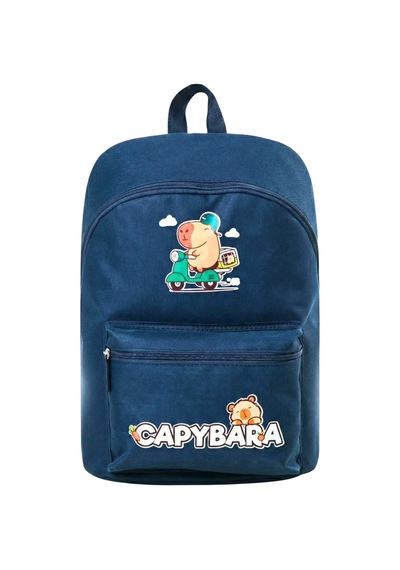 Capybara Orijinal Lisanslı Çocuk Okul Çantası Su Geçirmez Lacivert