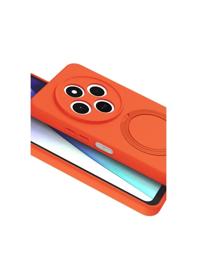 Xiaomi Redmi 14c Regal Magsafe Standlı Kapak - Turuncu Renkli