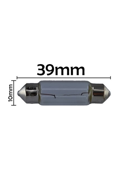 10 Adet 12V 5W Sofit Ampul 39 mm X 10 mm