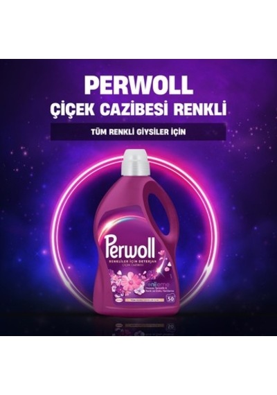 Çiçek Cazibesi Sıvı Çamaşır Deterjanı 2.75l Renkli Giysiler İçin 1