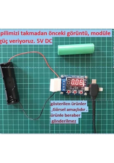 Rfkumanda-Zb2L3 18650 Lityum Pil Kapasite Ölçer Test Cihazı Deşarj