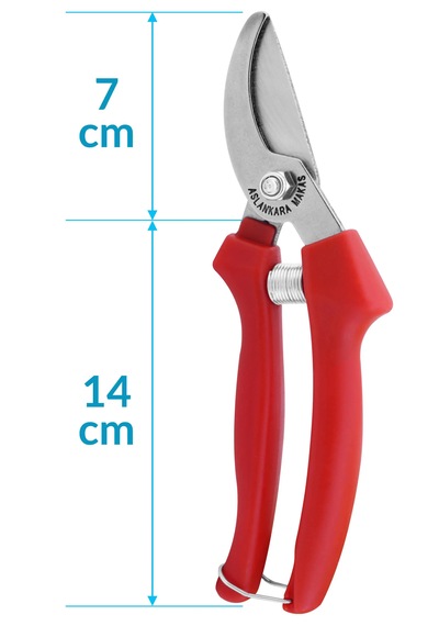 Budama Bağ Üzüm Makası Eğri Kırmızı 21 Cm