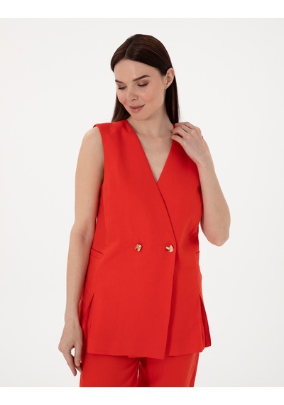 Pierre Cardin Kadın Kırmızı Yelek Dokuma 50299984-vr030