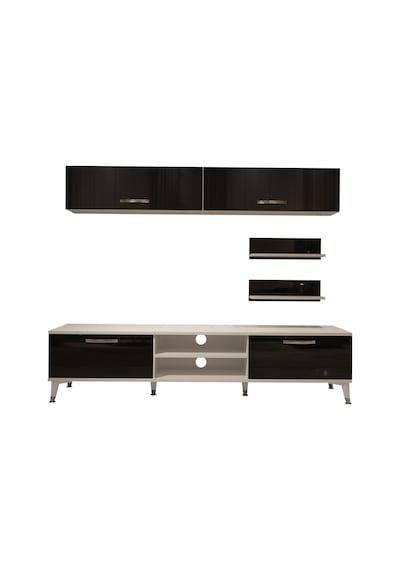 Decoraktiv Eko 5 Slm Dvd Silver Tv Ünitesi Tv Sehpası Beyaz - Siyah