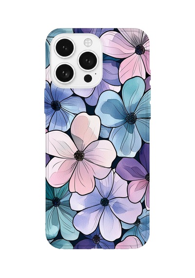 İphone 13 Pro Max Uyumlu Baskılı Şeffaf Telefon Kılıfı Koleksiyon: Pastelbloom Soft Series 2