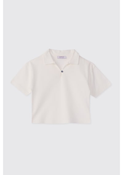 Panço Erkek Bebek Kısa Kollu Ekru Tişört 2611bb05021 Krem