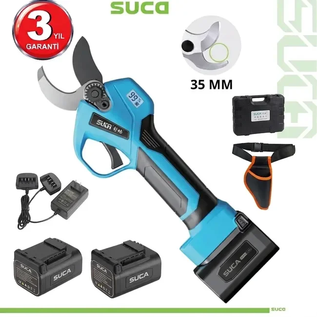 Suca Sc 8635 Led Ekranlı Akülü Budama Makası 35 Mm