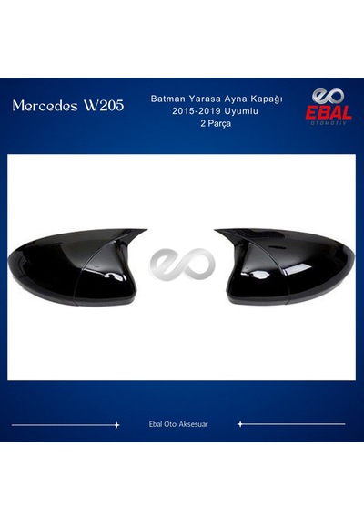 Ebal Otomotiv Mercedes W205 2015-2019 Piano Black Batman Yarasa Ayna Kapağı