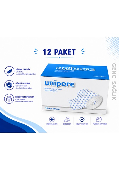 Unipore Elastik Flaster 10 10 Cm 12 Paket