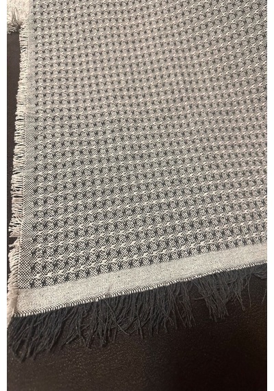 Defne Pamuklu Desenli Yıkanabilir Koltuk Örtüsü / Çekyat Örtüsü / Pike Örtüsü 180x220 Ebat Antrasit