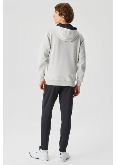 Lacoste Regular Fit Ayarlanabilir Kapüşonlu Baskılı Gri Erkek Sweatshirt Gri