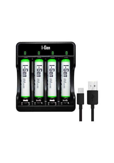 I-gen G465 4'lü Pil Şarj Aleti + 4 Adet Aaa 650 Mah Şarjlı İnce Kalem Pilli Set Sku: Zeusstk127e4ab903