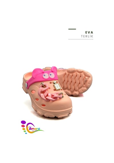 Sermoda Gözlük Desen Zincirli Eva Kız Çocuk Plaj Havuz Terlik Sabo Terlik Yavru Ağzı