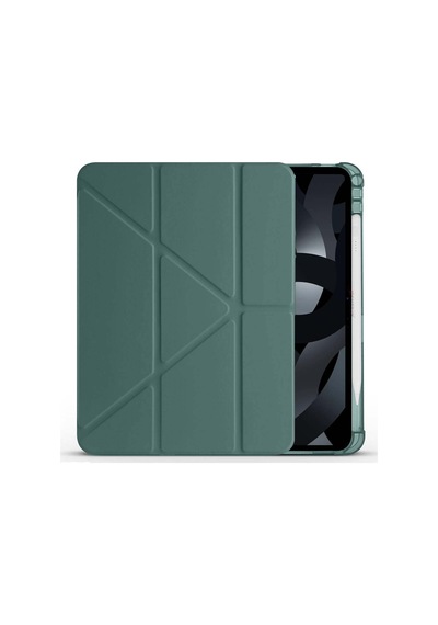 Apple Uyumlu iPad Air 10 9'' 2022 2020 Üçgen Katlanabilir Kalem Şarj Bölmeli Standlı Kılıf Kapaklı
