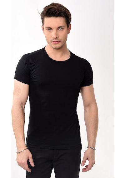 Erkek Slim Fit Bisiklet Yaka Kısa Kollu T-Shirt Tişört 10 Renk