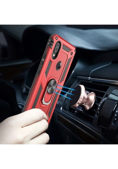 Teknomoda Apple Uyumlu iPhone 11 Kilif Yüzüklü Standli Armor Miknatisli Kapak 400525742
