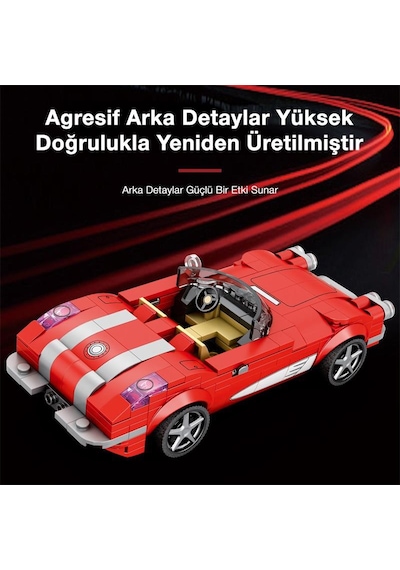 Reobrix Creator 808 Chevrolet Corvette C1 Spor Araba Yaratıcı Yapı Blok Seti Building Blocks - 311 Parça