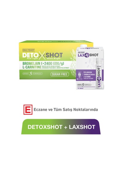 Detox Shot 21 Shot & Lax 7 Shot