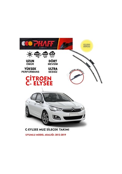 Citroen C Elysee Silecek Takımı 2016 Model Araca Özel Aparat