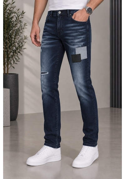 Cedy Denim Cedy Denım Erkek Slim Fit Deri & Denim Yama Detaylı Yırtıklı Jean Pantolon Vintage Eskitme Tasarım Kot Ct1220-lacivert Lacıvert Cedy Denim Cedy Denım Erkek Slim Fit Deri & Denim Yama Detaylı Yırtıklı Jean Pantolon Vintage Eskitme Tasarım Kot Ct1220-lacivert Lacıvert