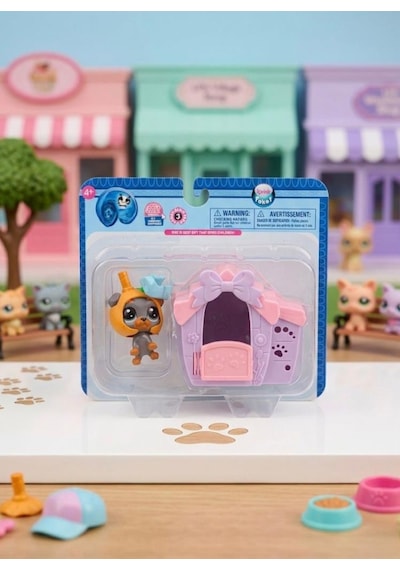 Minişler Pet Shop Sevimli Meyve Kostümlü Miniş Figür Ve Köpek Kulübesi Işıklı Paket Oyuncak