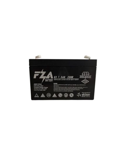 Fza 6v 7.5ah Agm Bakımsız Kuru Çocuk Arabası Aküsü 151x34x94 Mm