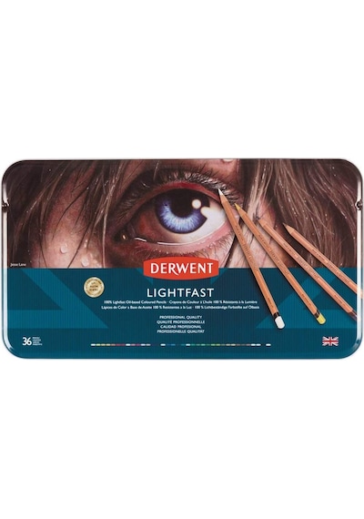 Derwent Lightfast Kuruboya 36'Lı Teneke Kutu
