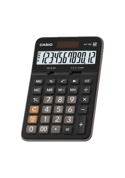Casio Hesap Makinesi Masaüstü 12 Hane Ax-12b Çok Renkli