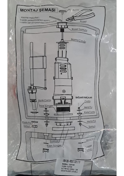 Rezervuar İç Takım Basmalı Nkp 0115/çocuk Klozet Uyumlu Diğer