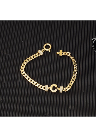 Bilezikci 14 Ayar Altın C Harfli Bileklik BLEGY14K22193 Sarı Altın
