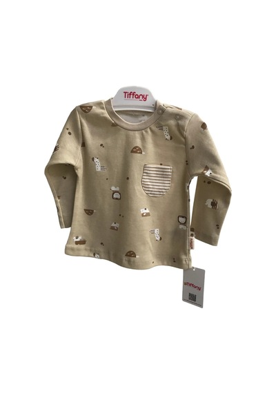 Tiffany Tekstil Tiffany Sweatshirt Animals World-8212 Kahverengi