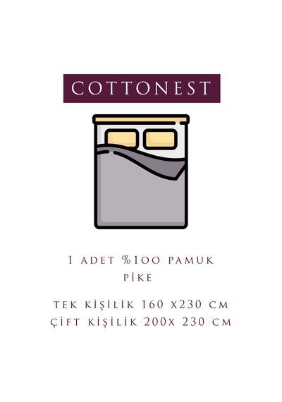 Tek Kisilik Lüx Pike Mürdüm
