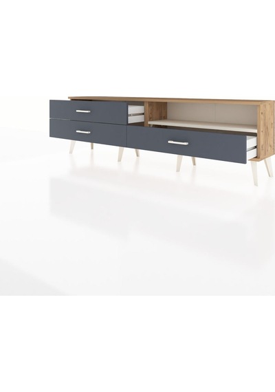 Arges Tv Ünitesi Tek Raflı 3 Çekmeceli 176x30x51 Çam-aytaşı/antrasit Aytası/antrasıt Arges Tv Ünitesi Tek Raflı 3 Çekmeceli 176x30x51 Çam-aytaşı/antrasit Aytası/antrasıt