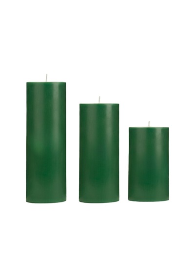 Big Çam Kokulu Set Mum Çap 7 Cm Yeşil Yeşil