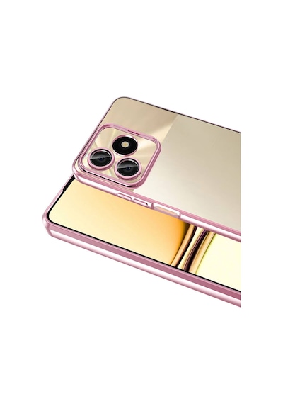 Realme C53 Kılıf Kamera Lens Korumalı Logo Gösteren İnce Hafif Pazarplus Rose Gold