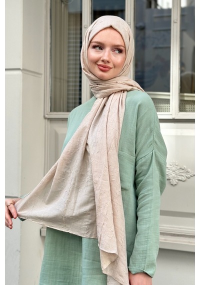 Bambu Kraş Şal Tesettür Giyim, Yüksek Kalite, Hafif, Rahat, Şık, Premium, Lux, Shawl, Scarf Taş Rengi