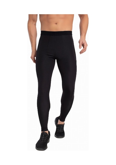 Crozwise Erkek Siyah Spor Uzun Tayt - 3187 Siyah
