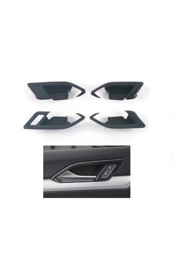 Vw Golf 8 Mk8 İç Kapı Kolu Havuz Kaplama Seti Karbon Desen 4 Adet 2 Arka 2 Ön