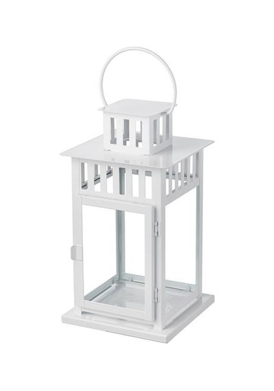 Ikea Borrby Fener, Beyaz, 28 Cm