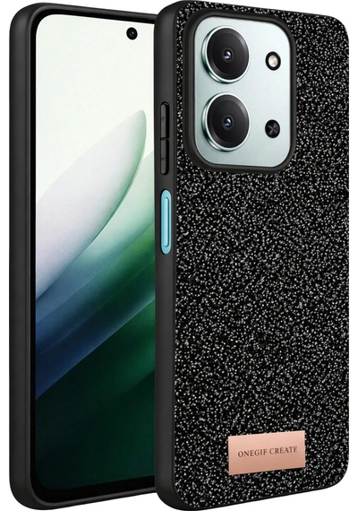 Onegif - 766 - Xiaomi Redmi 15c 4g Bright Simli Kapak - Edntrend - - Siyah Sıyah